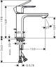 Hansgrohe rebris e - miscelatore lavabo - funzionamento monocomando - cool start risparmio energetico - senza scarico - misura 110mm - nero opaco