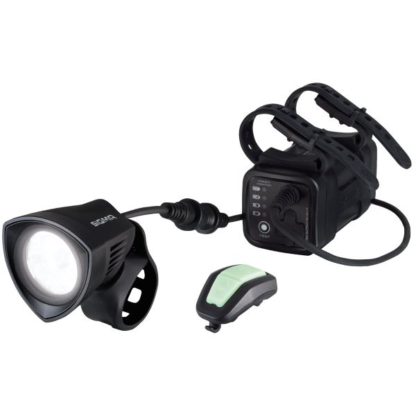 Sigma Buster 2000 Lumen helmet lamp battery Li-on charger remote control