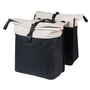 Basil b.v. dubbele fietstas basil vive mik 28-35l 14 x 30 x 38 cm - wit zwart - afbeelding 1