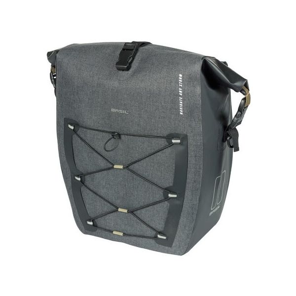 Basil Navigator Storm Mik Side Bicycle Borse - SPORTY E FUNDAL SINGOLO BACCHE - NERO - 100% impermeabile