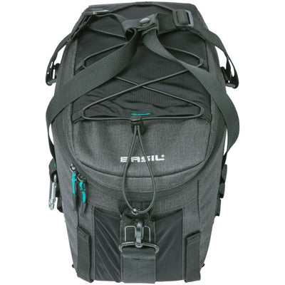 Basil Discovery 365D Bobno de comportamiento de equipaje M - Negro, Repelente del Agua, 9L, Unisex, Sporty