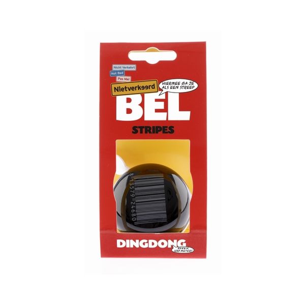 NV Ding Dong Bel 60mm stipes nero con scheda a barre