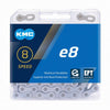 KMC Ketting 6 7 8 speed E8 EPT 122 schakels zilver