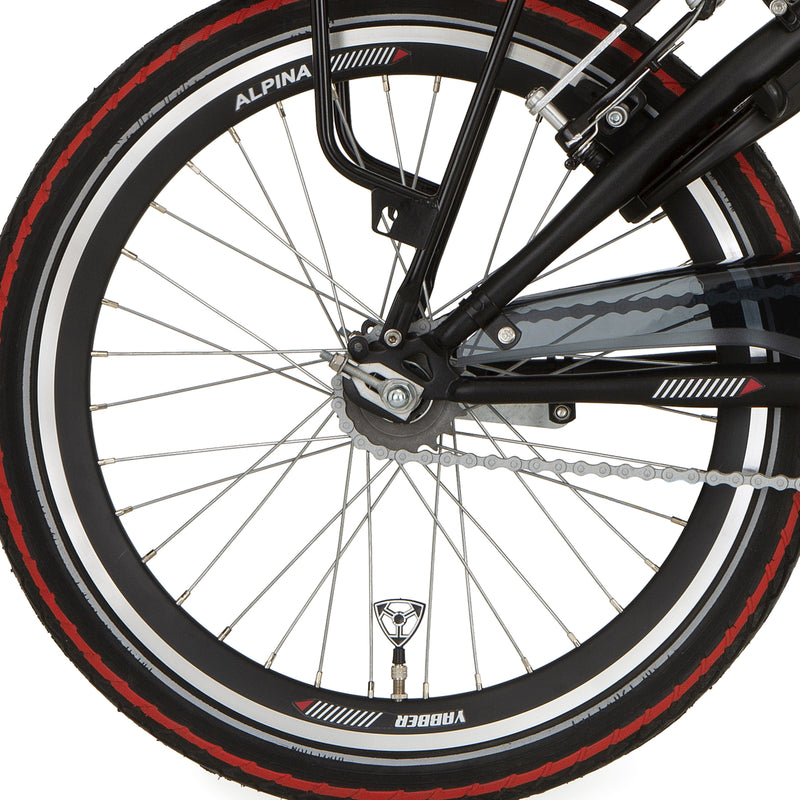 Rueda trasera Alpina 20 HLQC Yabber Black Zinc Spk