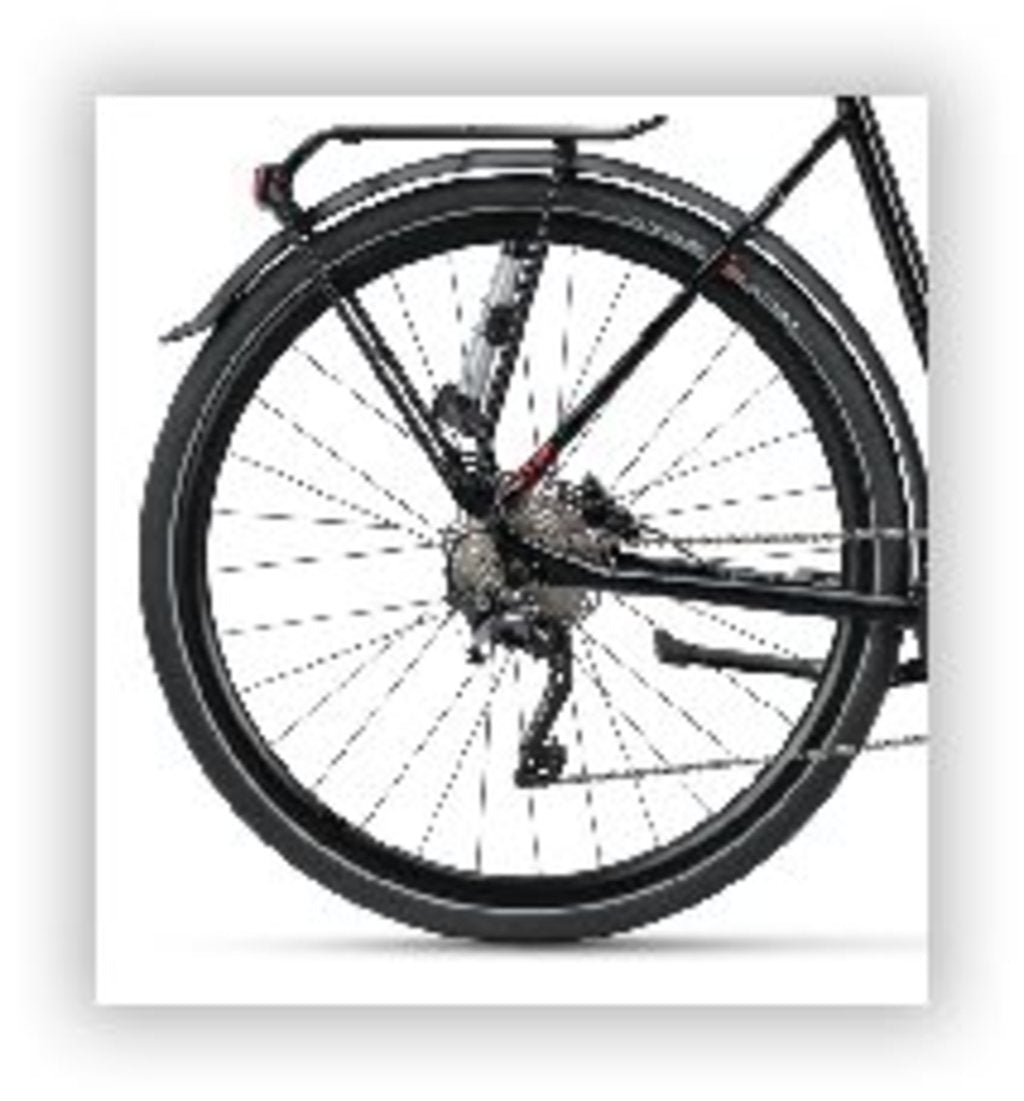 Koga achterwiel _32g. zwarte velg deore naaf