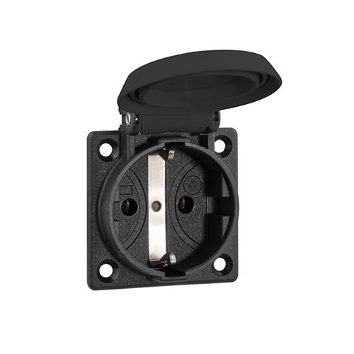 Presa macchina Abl 2p+r a nero ip54 50x50mm (u)