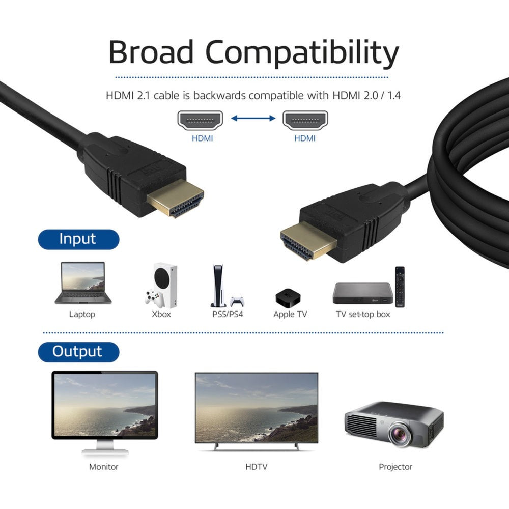 ACT Connectivity 2 meter HDMI 8K Ultra High Speed kabel v2.1 HDMI-A