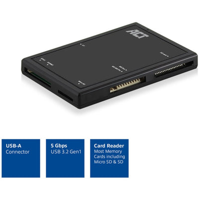 Lector de tarjetas de ACT Connectivity Externos USB 3.2 Gen1 (USB 3.0)