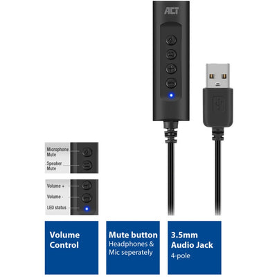 ACT Conectividad USB-una tarjeta de sonido externa