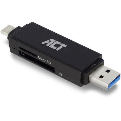 ACT Connectivity USB-C USB-A Card Reader, SD Micro SD