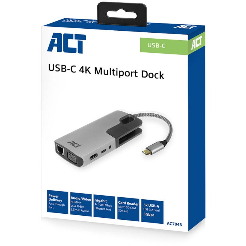 ACT Connectivity USB-C docking Station