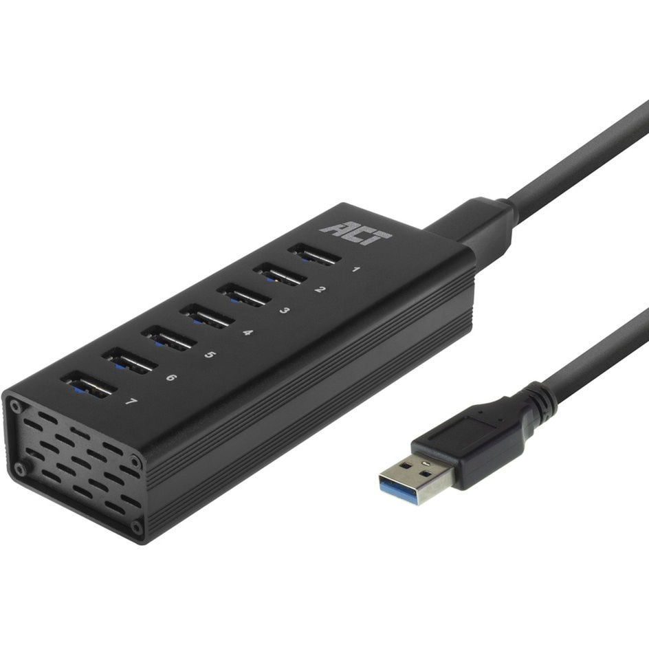 ACT Connectivity USB Hub 7 Porta con stroomadapter