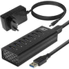ACT Connectivity USB Hub 7 Porta con stroomadapter