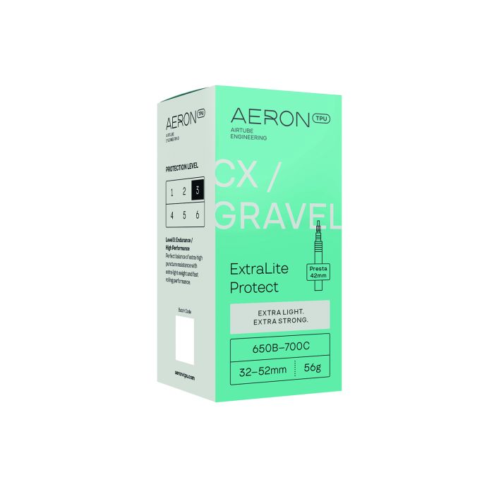 Cámara de aire Aeron CX Gravel Extralite Protect 27.5 28 TPU