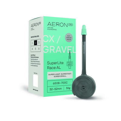 Aeron tpu aeron tpu cx gravel - superlite race al 32-52 presta valve 65 650b - 700c