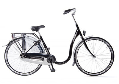 Aldo 28 inch lage instap fiets alu remnaaf zwart