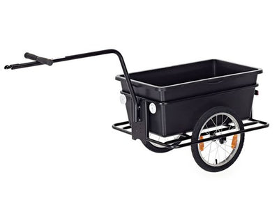 Roland Big Boy Bicycle Trailer - Acciaio in plastica - 90L - Nero