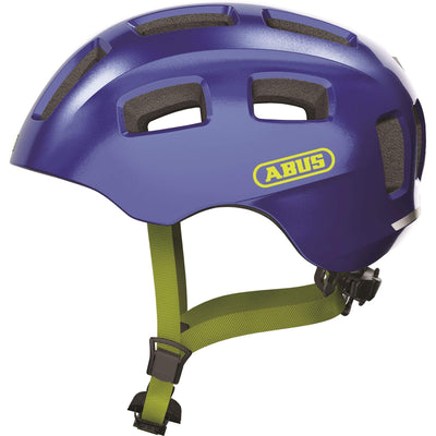 Abus bicycle helmet youn-i 2.0 - with light for children, teenagers and young adults - for girls and boys - blue (sparkling), size s