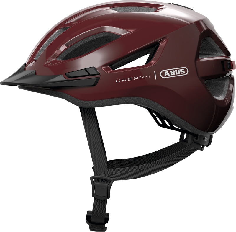 Casco abus urban-i 4.0 castaño rojo l 57-61cm