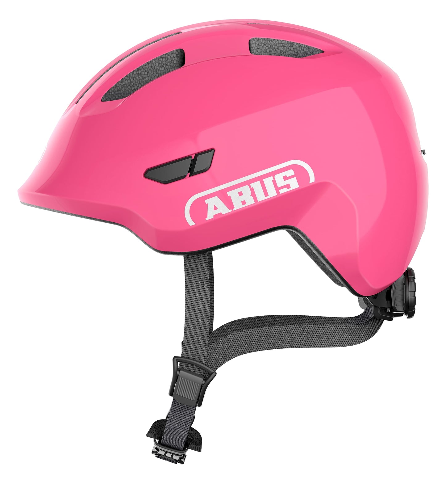 Abus fietshelm smiley 3.0 shiny pink s - 45-50 cm - pink - geschikt voor gebruik op kinderfietsen - 220 g