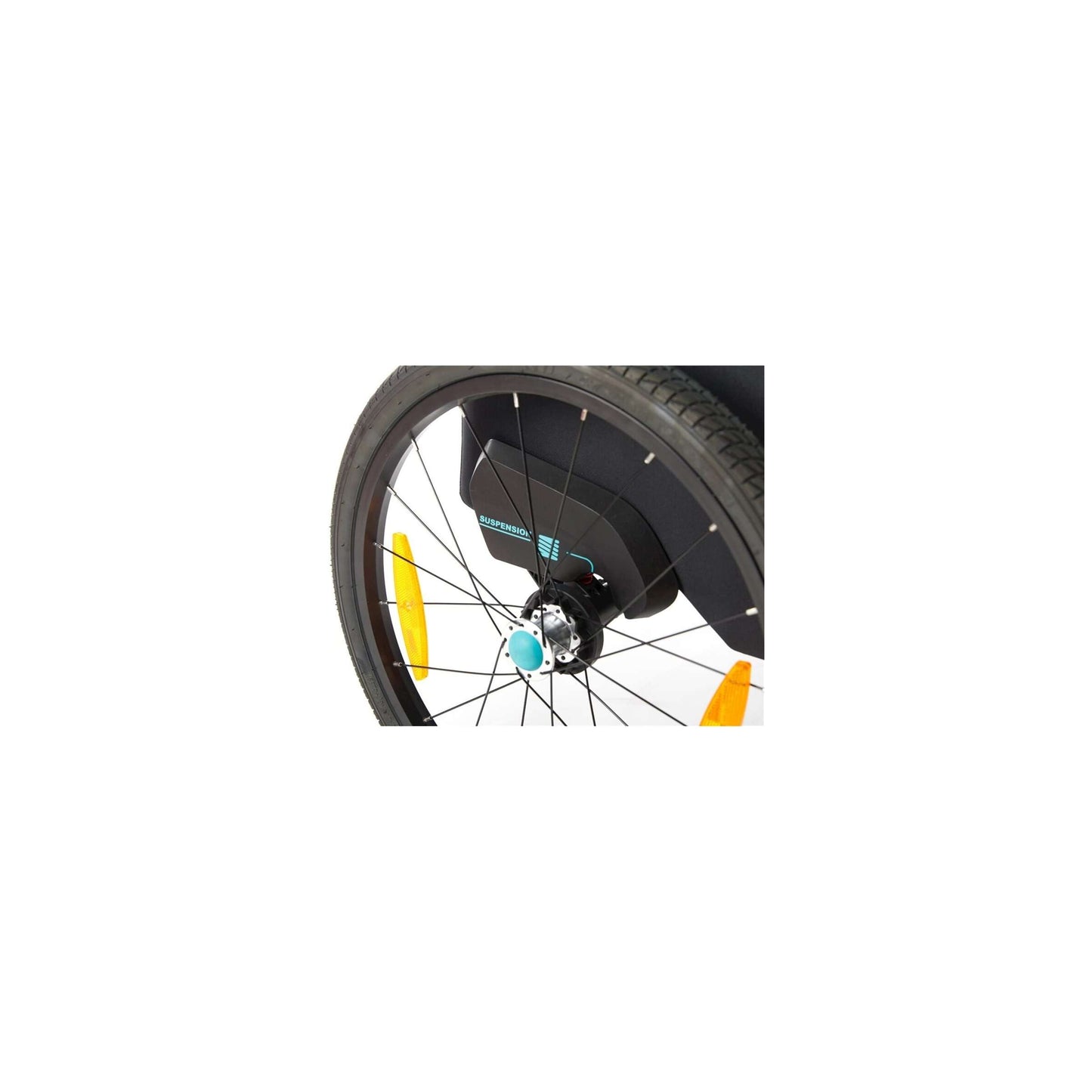 Carrello per bici per bambini Mirage Tommy - Frame in alluminio, Wielvering, 3 -Point Gordel, Blue, 2021