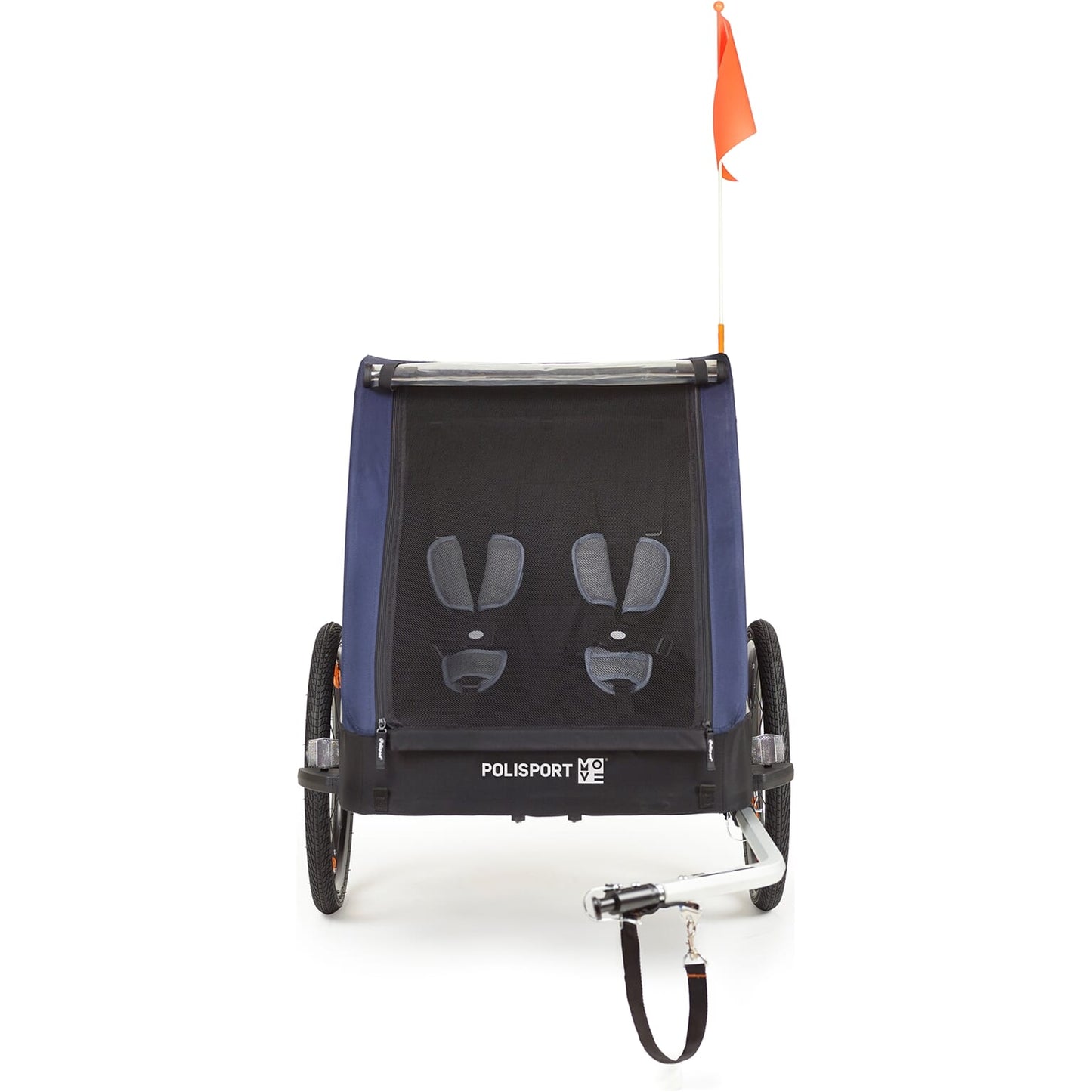 Polisport Kindertrailer met wandelkit grijs blauw