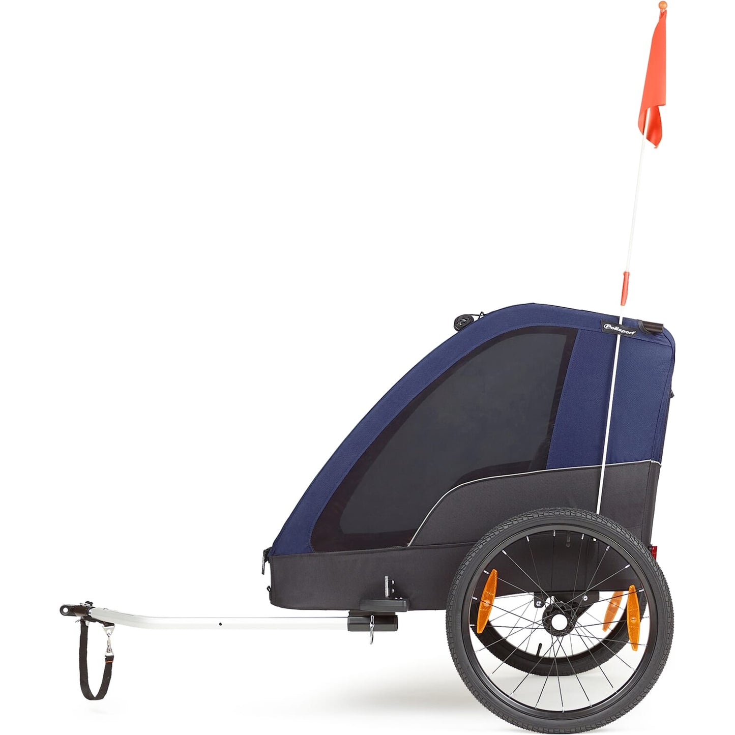 Polisport Kindertrailer met wandelkit grijs blauw