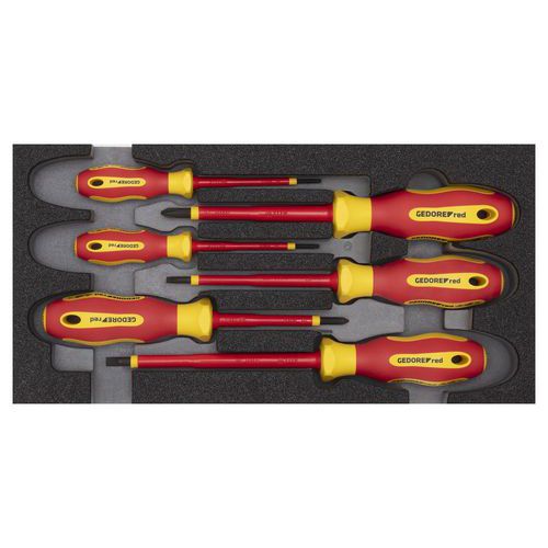 GEDORE RED VDE-SCREWDRIVER SET CRUSCHEAD (pH) + slot a 6 pezzi
