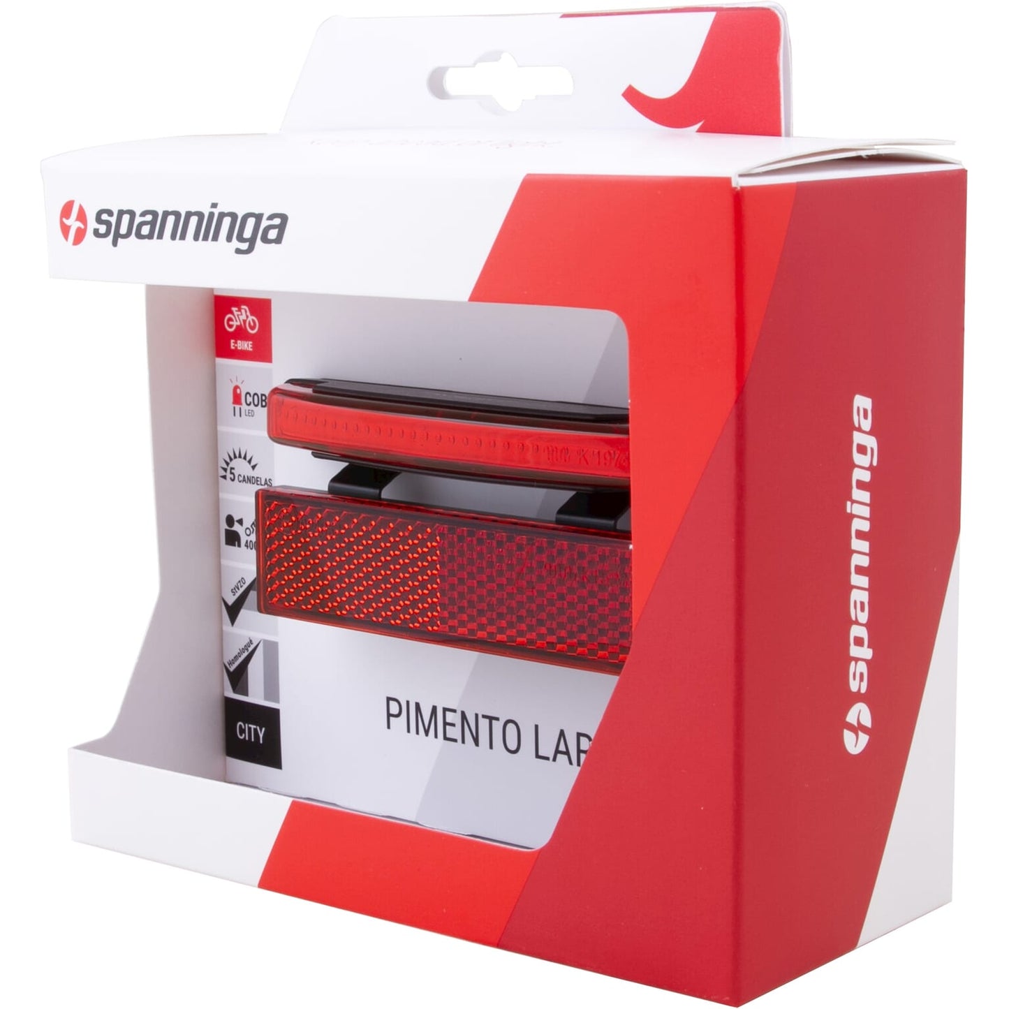 Spaninga trasera de luz trasera pimento grande xe e-bici 6-48V 80 mm