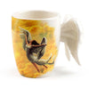 Taza de cerámica formada por el ala de ángel