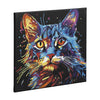 Pintura de grupo de artesanía creativa por número Black Canvas Kat, 30x30cm