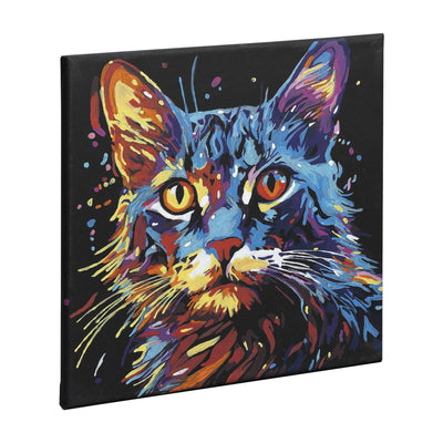 Gruppo di artigianato creativo dipinto di Number Black Canvas Kat, 30x30cm