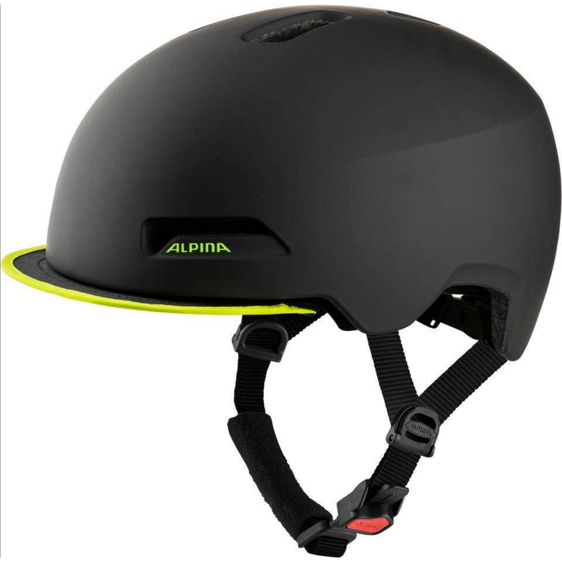 Casco urbano sportivo Alpina brooklyn 57-61 nero opaco giallo