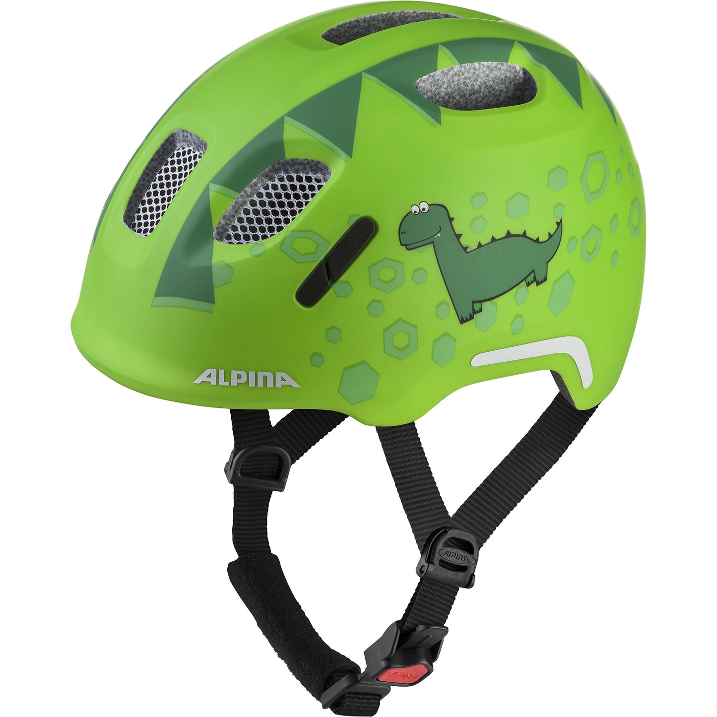 Abbigliamento sportivo olimpico Casco per bambini Alpina Sports Ximo Flash Green Dino 49-54 opaco