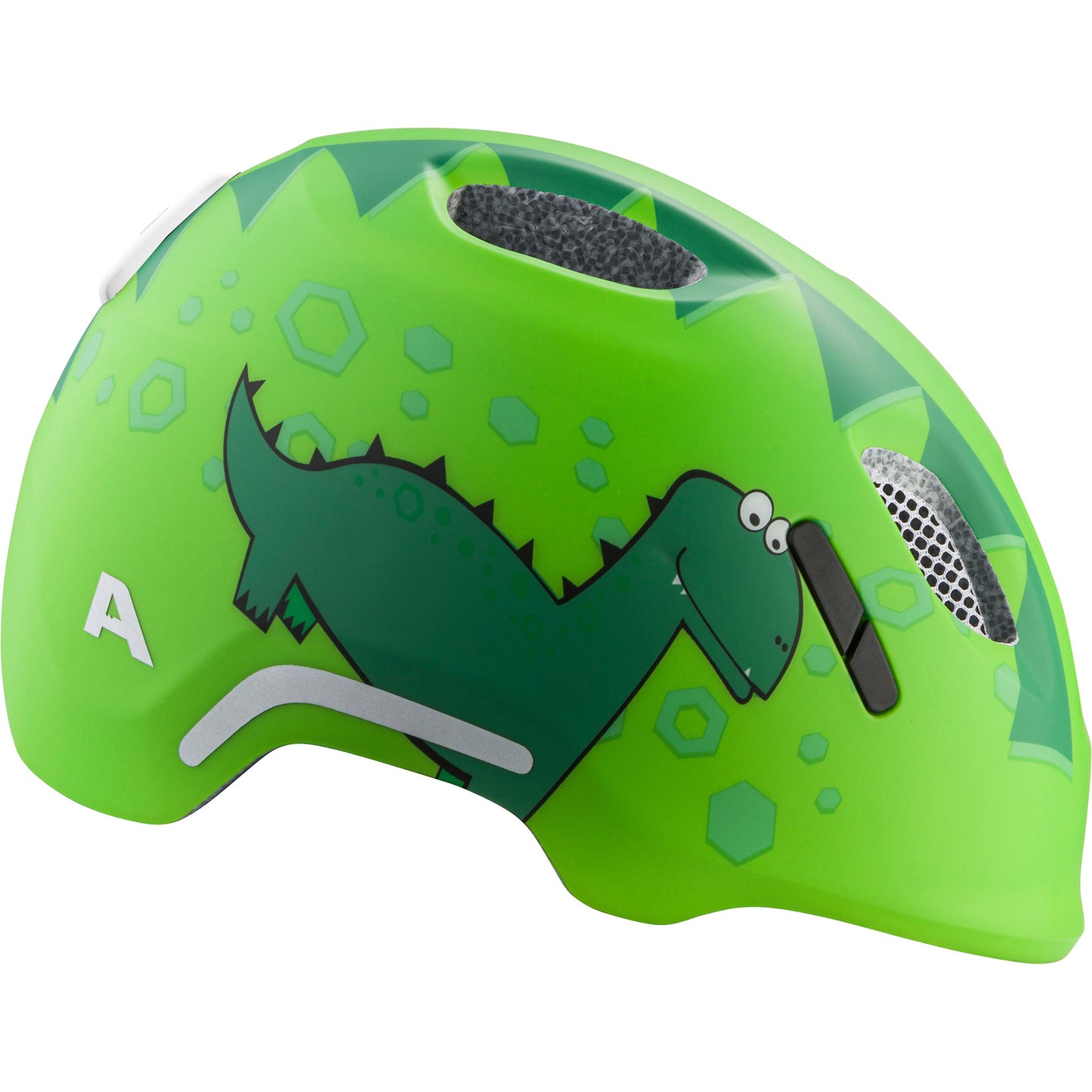 Abbigliamento sportivo olimpico Casco per bambini Alpina Sports Ximo Flash Green Dino 49-54 opaco