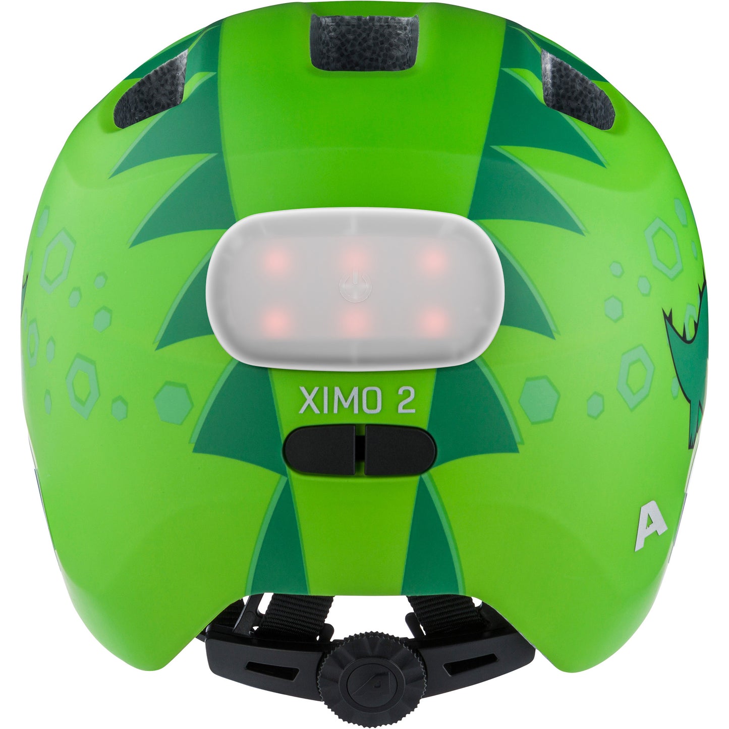 Abbigliamento sportivo olimpico Casco per bambini Alpina Sports Ximo Flash Green Dino 49-54 opaco