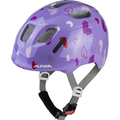 Olympic Sportswear Alpina Sports casco per bambini Ximo 2 Purple Hearts 45-49 Gloss