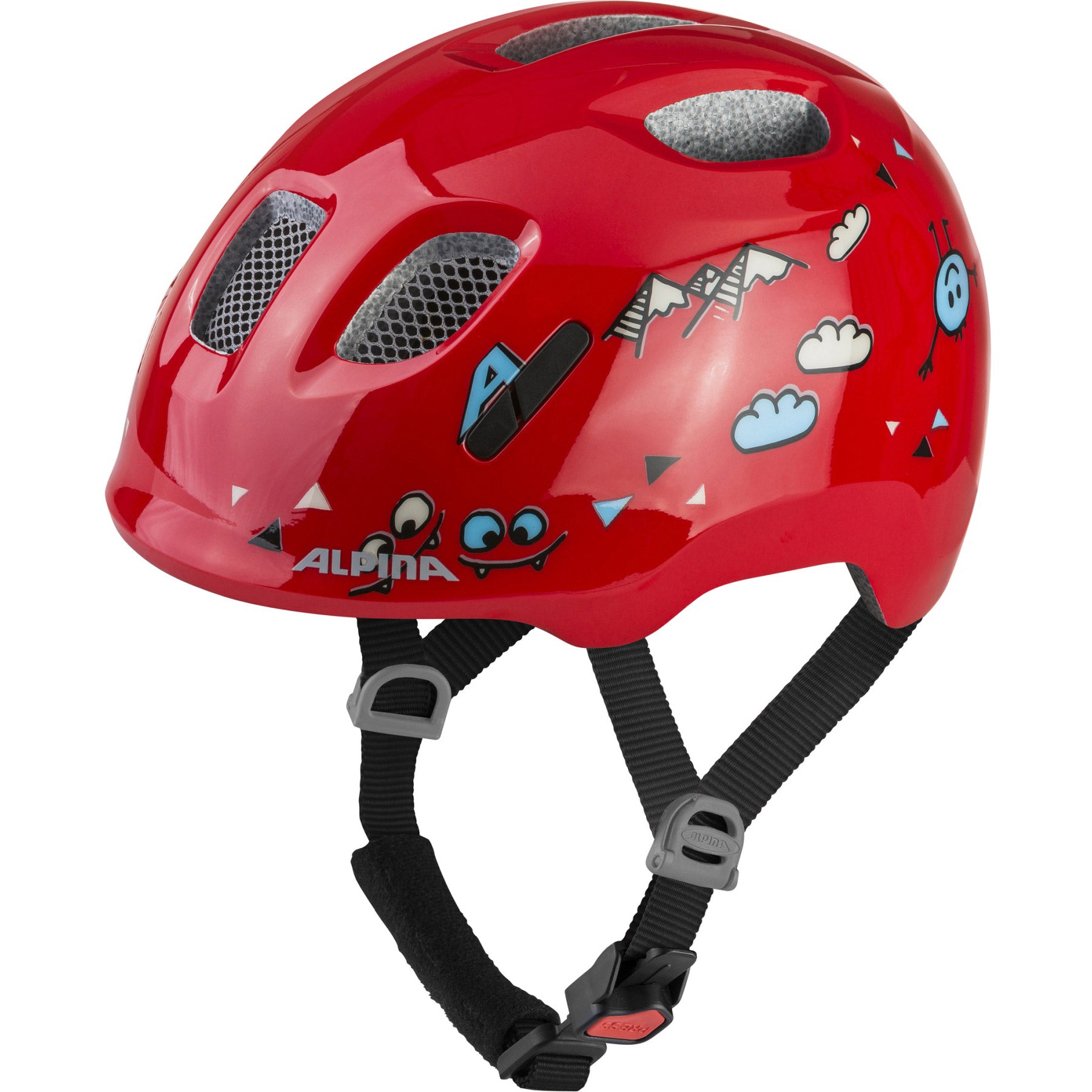 Olympic sportswear alpina sports kinderhelm ximo 2 red smile 49-54 glans