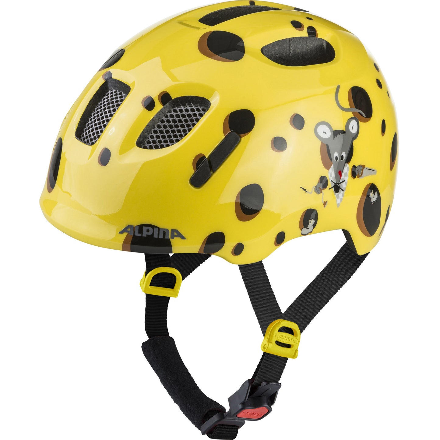 Olympic Sportswear Alpina Sports casco per bambini Ximo 2 Yellow Gouda 45-49 Gloss