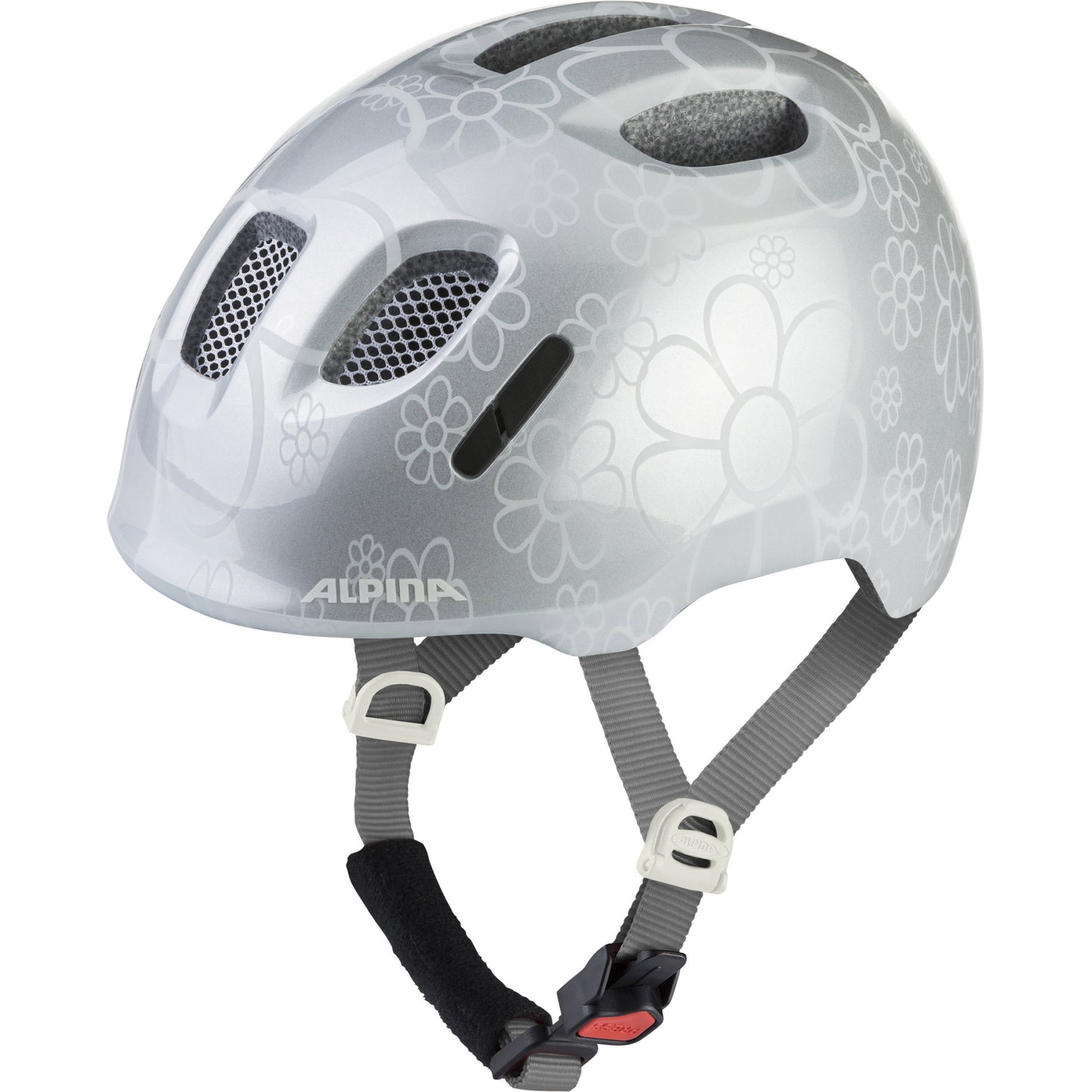 Ropa deportiva olímpica alpina sports casco infantil ximo 2 silver fower 47-51 brillo