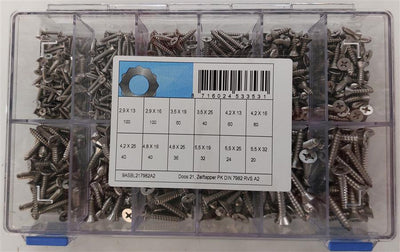 Assortment self-tapping tool d7982 stainless steel a2