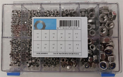 Assortimento di dadi D934+D985 acciaio inox A2