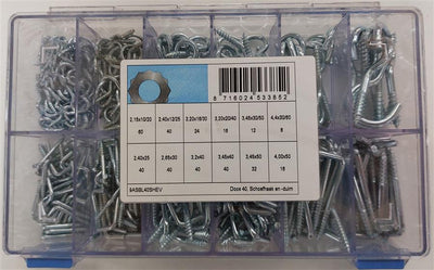 Assortimento di ganci a vite
