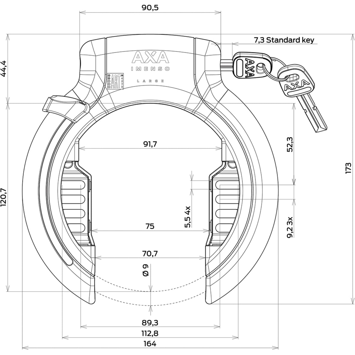 Anello blocco imenso grande arte ** con opzione plug-in