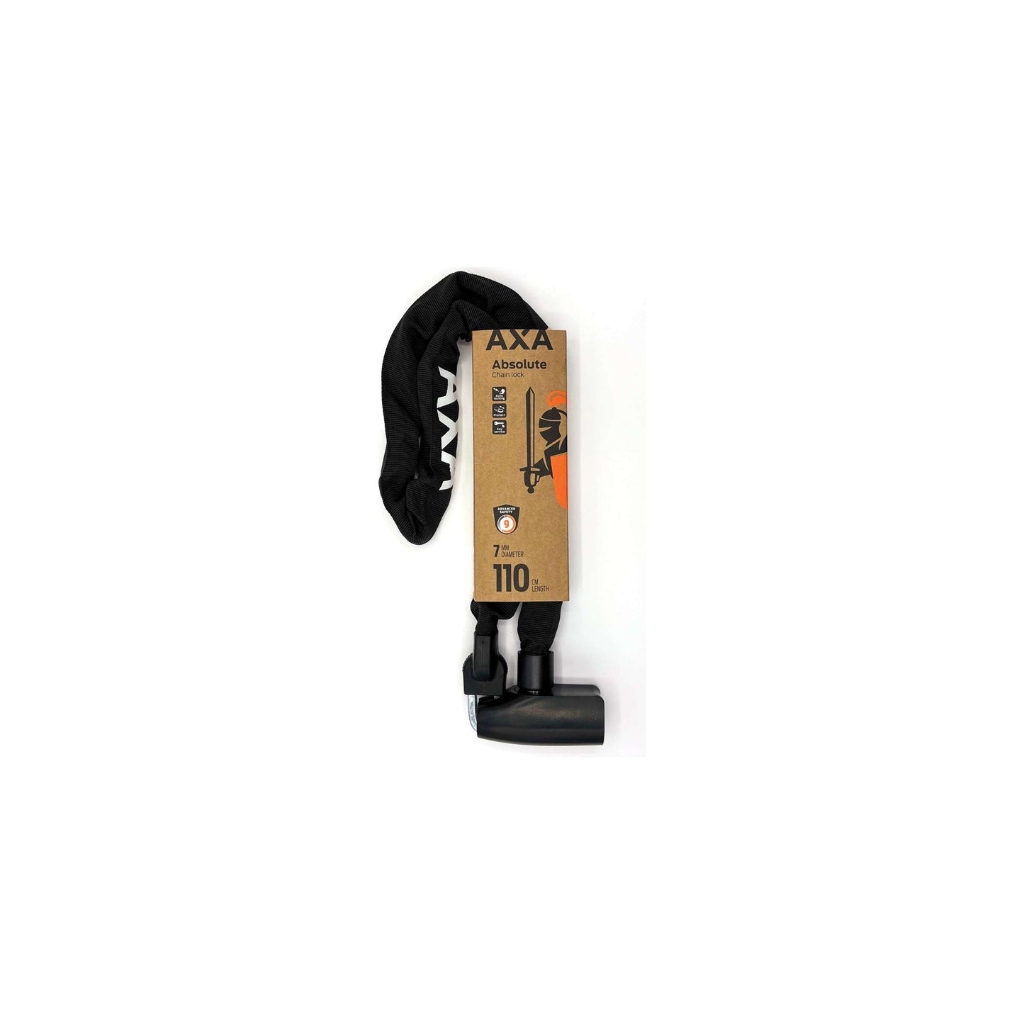 Axa kettingslot absolute 7-110cm zwart | safety 9