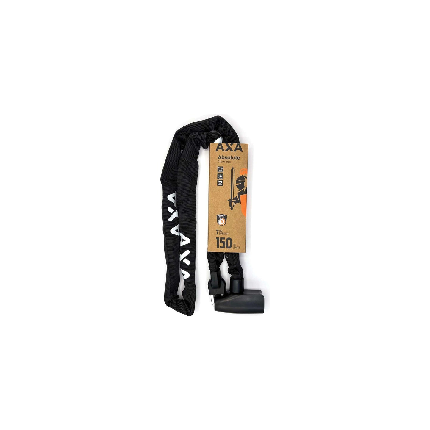 AXA Absolute 7-150 Bloqueo de cadena 110 cm Nivel 9 Negro