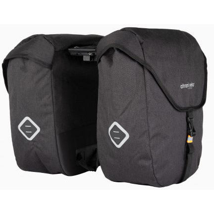 Atran Velo Zap Double Bicycle Bag AVS Adapter 25L Black
