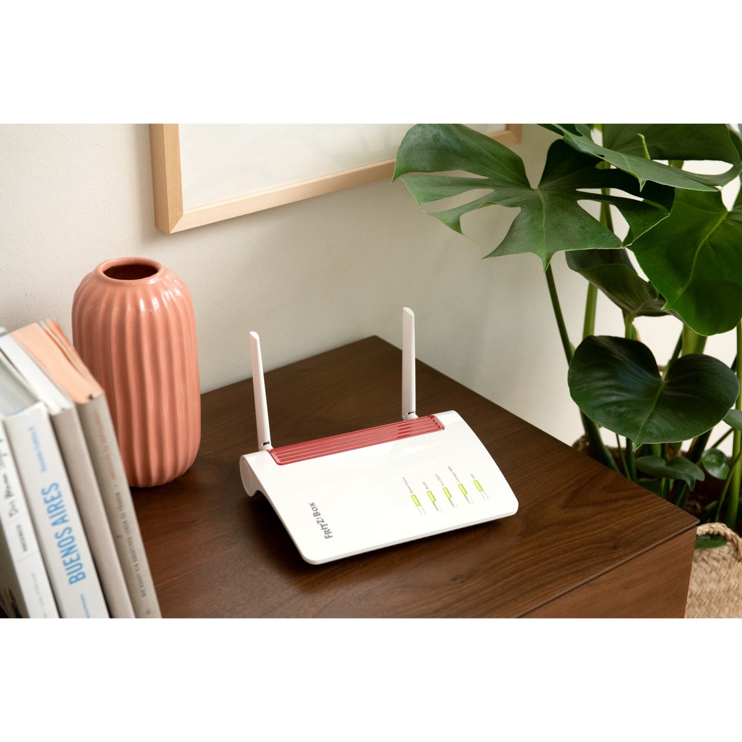 Fritz! box 6850 5g international wlan lte router (wit rood, mesh wi-fi, 4g (lte), 3g (umts hspa+)
