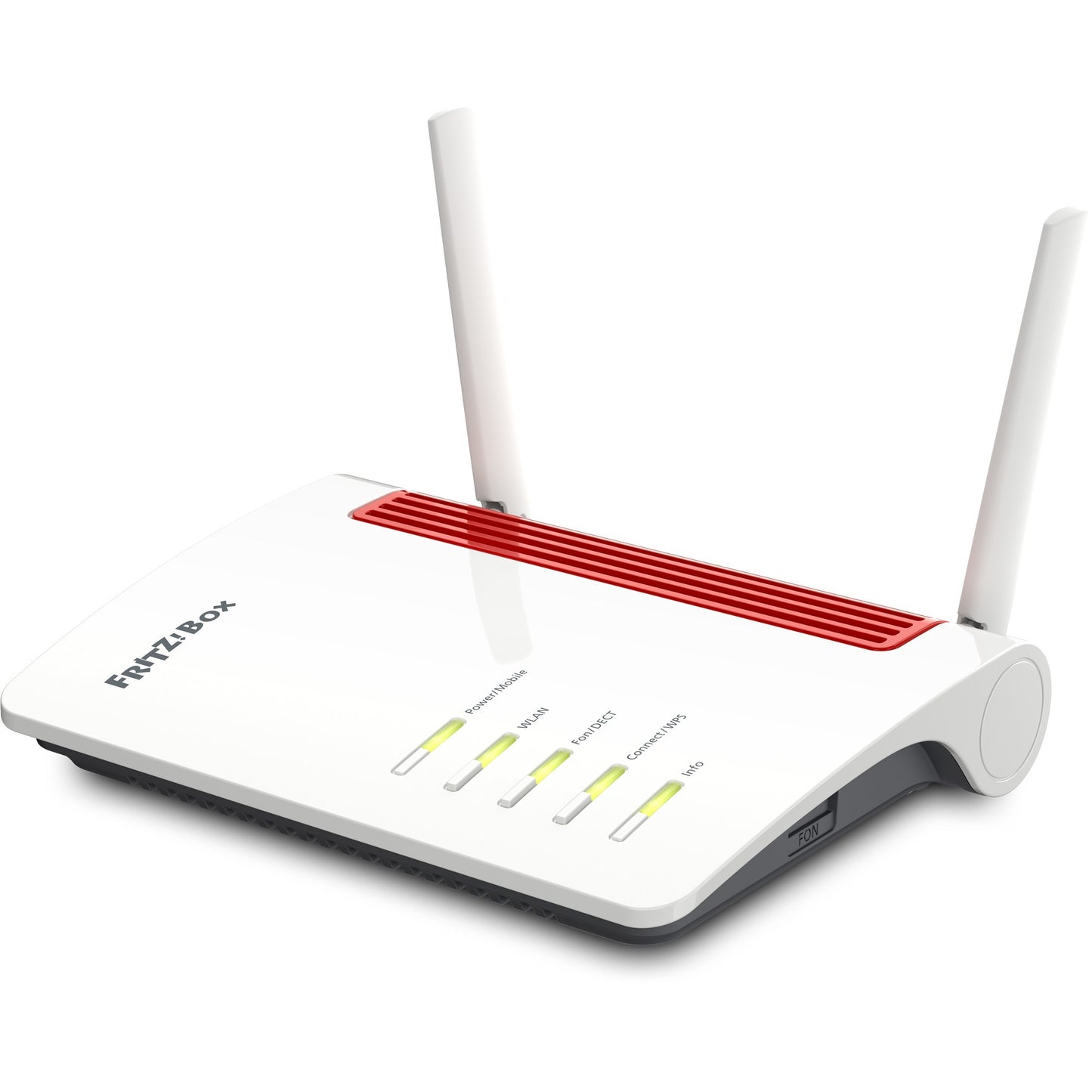 Fritz! box 6850 lte international wlan lte router (wit rood, 4g (lte), 3g 3g+ (umts hspa+), mesh wi-fi)