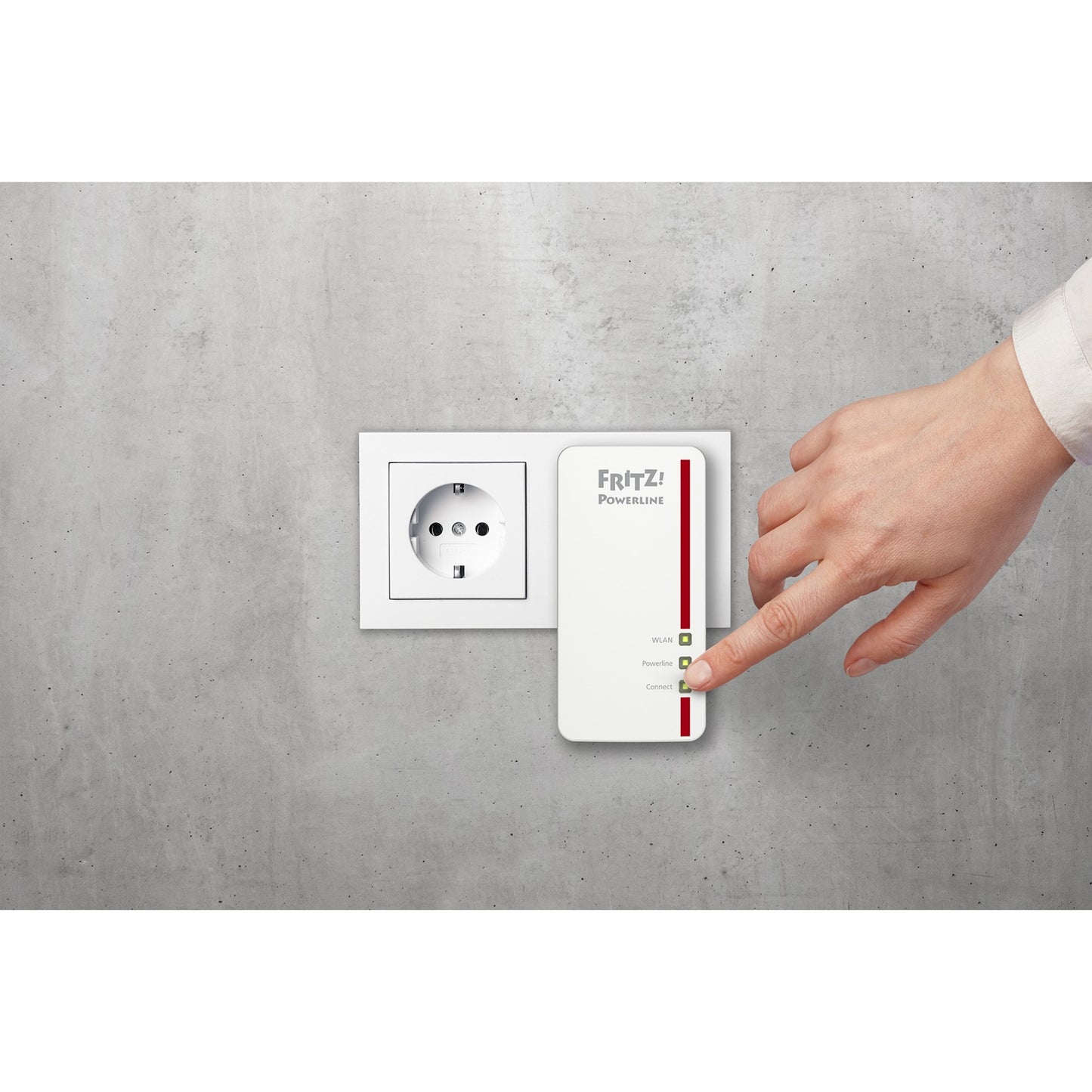Fritz! powerline 1260e wlan set international powerline + wlan (wit, mesh wi-fi)